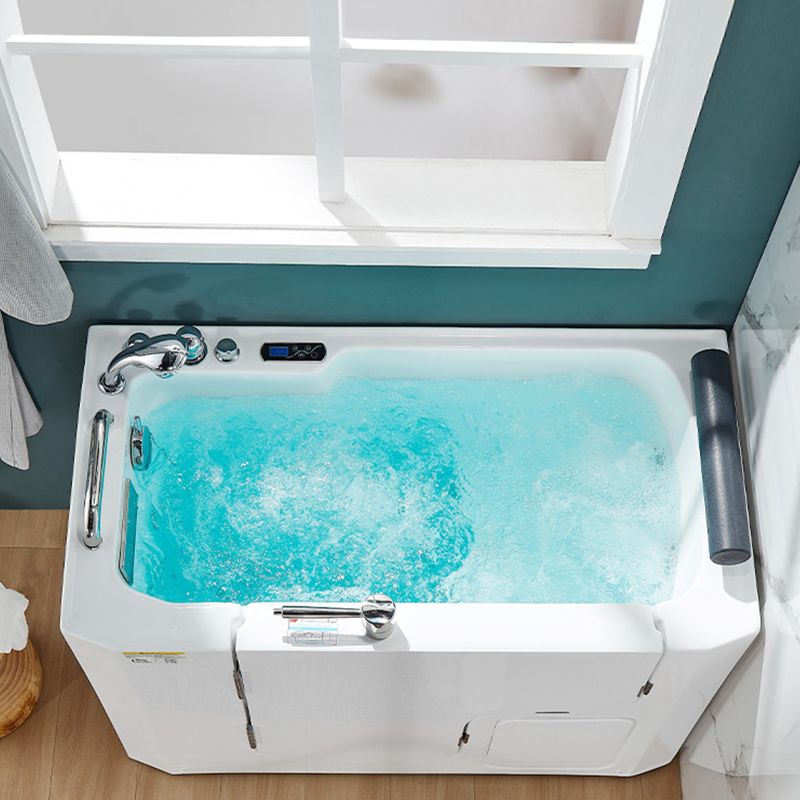 Walk-In Soaking/Air/Whirlpool Bathtub Acrylic Rectangle Back to Wall Bathtub Clearhalo 'Bathroom Remodel & Bathroom Fixtures' 'Bathtubs' 'Home Improvement' 'home_improvement' 'home_improvement_bathtubs' 'Showers & Bathtubs' 1200x1200_9a9ce230-fa2c-465f-8f9a-48f06dad90b7