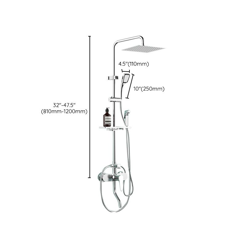 Modern Pressure Balanced Diverter Valve Shower Metal Shower Head Shower Faucet On Wall Clearhalo 'Bathroom Remodel & Bathroom Fixtures' 'Home Improvement' 'home_improvement' 'home_improvement_shower_faucets' 'Shower Faucets & Systems' 'shower_faucets' 'Showers & Bathtubs Plumbing' 'Showers & Bathtubs' 1200x1200_9ad7d5f3-01c5-46e5-b280-058633eb1fc9