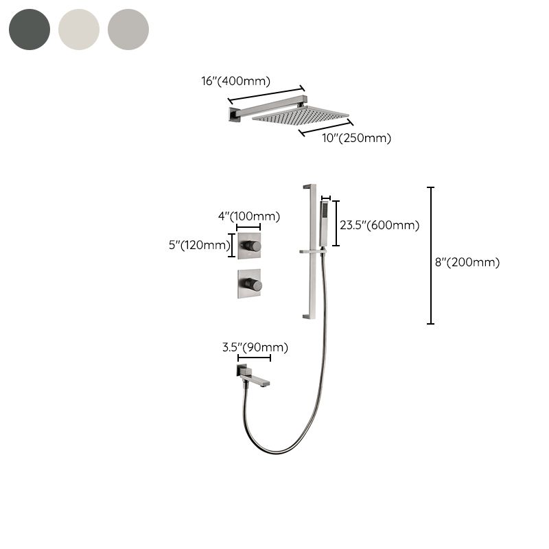 Modern Shower Trim Brass Handheld Shower Head Wall Mounted Shower System Clearhalo 'Bathroom Remodel & Bathroom Fixtures' 'Home Improvement' 'home_improvement' 'home_improvement_shower_faucets' 'Shower Faucets & Systems' 'shower_faucets' 'Showers & Bathtubs Plumbing' 'Showers & Bathtubs' 1200x1200_9b3ad75d-6885-4ea2-b3f7-838be865036f