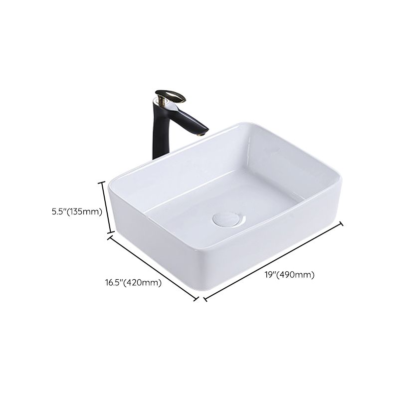 Modern Bathroom Sink Porcelain Rectangular Pop-Up Drain and Drain Assembly Basin Sink Clearhalo 'Bathroom Remodel & Bathroom Fixtures' 'Bathroom Sinks & Faucet Components' 'Bathroom Sinks' 'bathroom_sink' 'Home Improvement' 'home_improvement' 'home_improvement_bathroom_sink' 1200x1200_9b629563-8477-4d64-a539-4ba55ff69e17