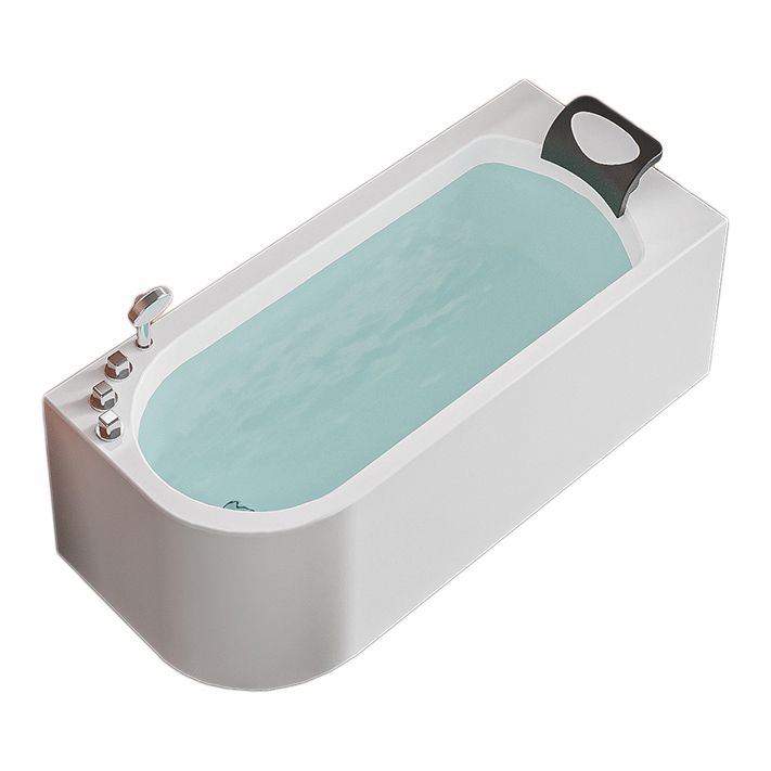 Acrylic Soaking Bathtub Antique Finish Rectangular Back to Wall Bath Tub Clearhalo 'Bathroom Remodel & Bathroom Fixtures' 'Bathtubs' 'Home Improvement' 'home_improvement' 'home_improvement_bathtubs' 'Showers & Bathtubs' 1200x1200_9bac2084-5a6a-4776-9e54-465d17d8c044