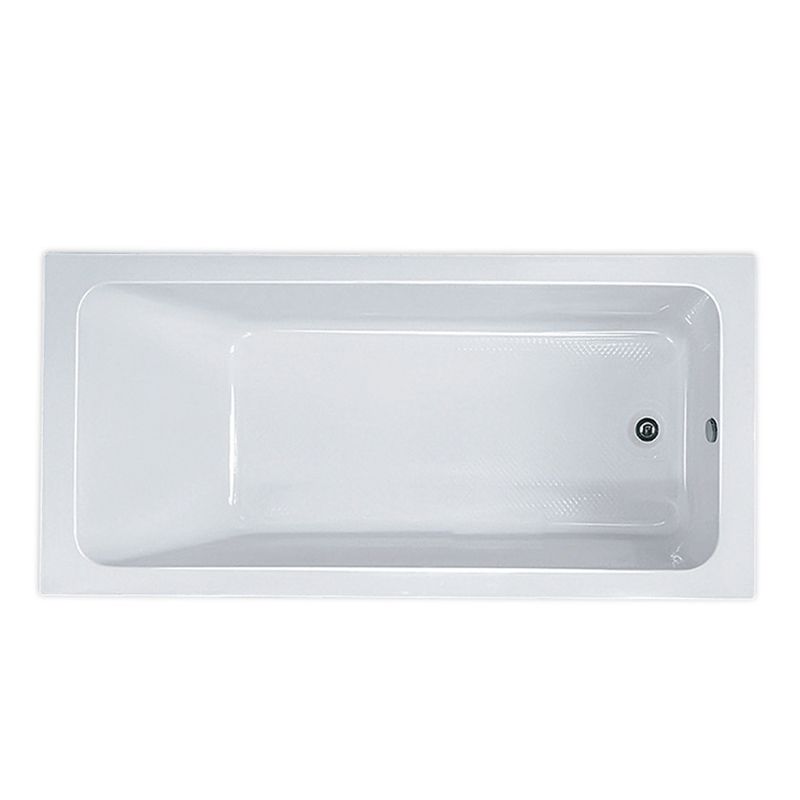 Modern Rectangular Drop-in Bath Tub White Acrylic Tub with Internal Drain Clearhalo 'Bathroom Remodel & Bathroom Fixtures' 'Bathtubs' 'Home Improvement' 'home_improvement' 'home_improvement_bathtubs' 'Showers & Bathtubs' 1200x1200_9bc2a141-5d20-45dd-a015-0f62b8e59386