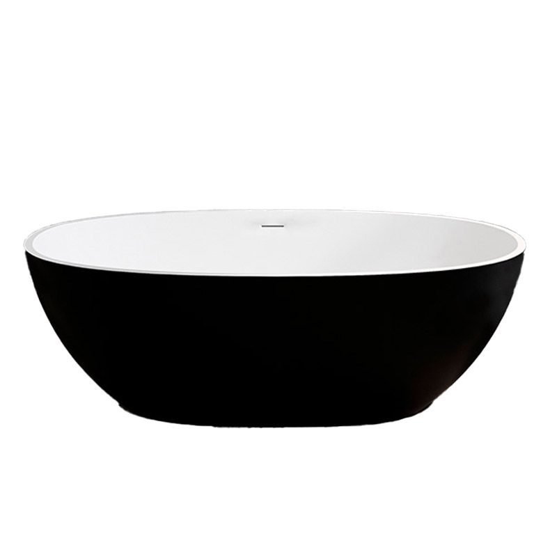 Modern Ellipse Stone Bathtub Freestand Soaking Bathtub with Drain Bath Tub Clearhalo 'Bathroom Remodel & Bathroom Fixtures' 'Bathtubs' 'Home Improvement' 'home_improvement' 'home_improvement_bathtubs' 'Showers & Bathtubs' 1200x1200_9bd5721a-044a-4f8d-9d6c-5deef554c0b3