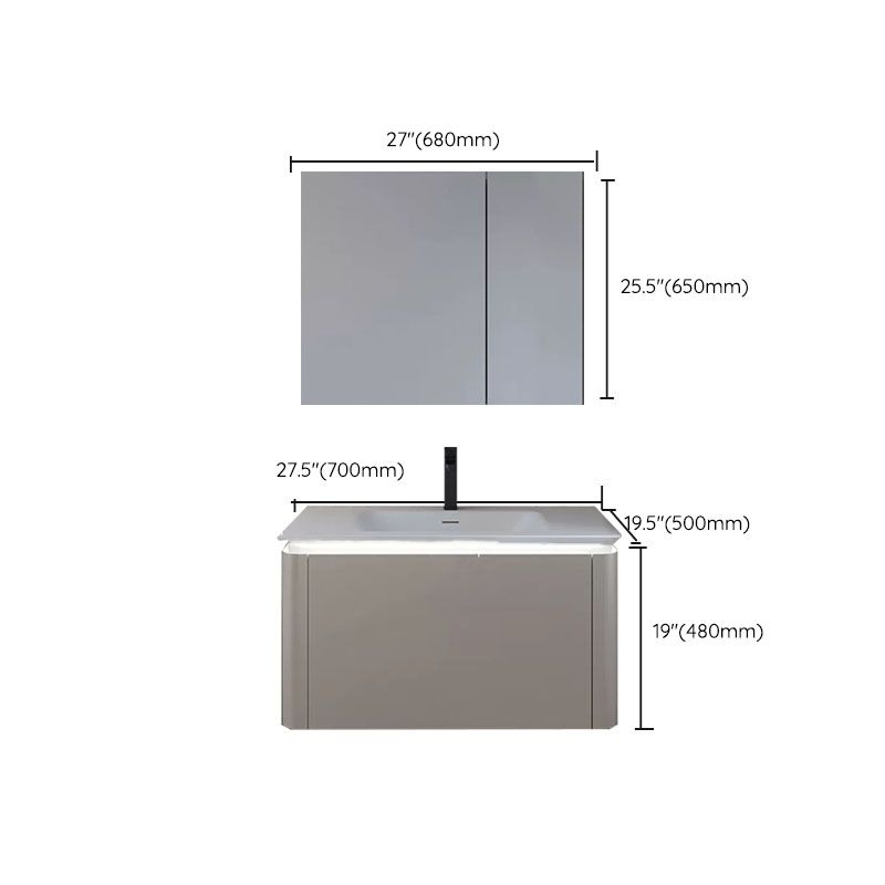 Modern Rectangular Wall Mounted Standard Open Console with Sink Set Clearhalo 'Bathroom Remodel & Bathroom Fixtures' 'Bathroom Vanities' 'bathroom_vanities' 'Home Improvement' 'home_improvement' 'home_improvement_bathroom_vanities' 1200x1200_9be40064-7bb4-4c5b-b673-9f3243a9e97e