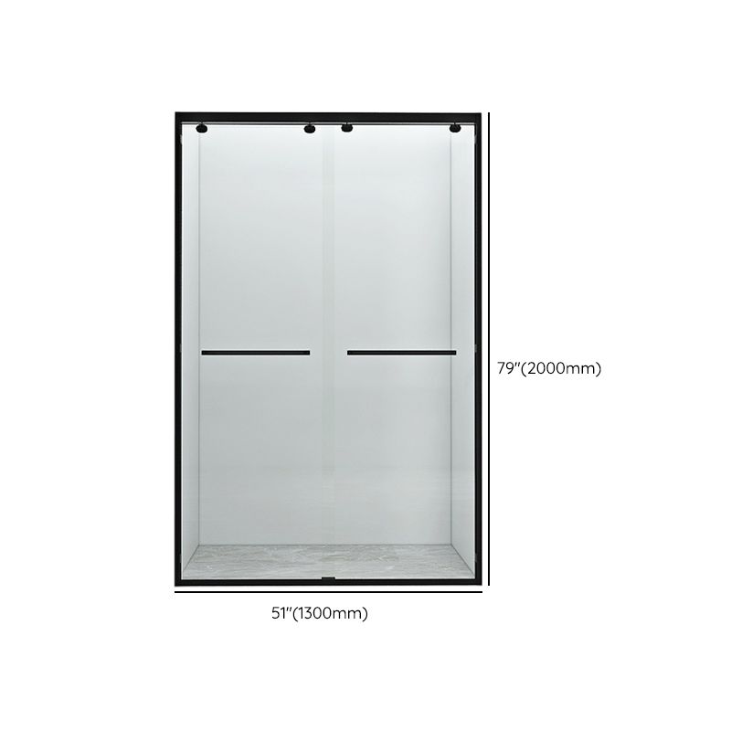 Semi Frameless Transparent Shower Bath Door Double Sliding Shower Bath Door Clearhalo 'Bathroom Remodel & Bathroom Fixtures' 'Home Improvement' 'home_improvement' 'home_improvement_shower_tub_doors' 'Shower and Tub Doors' 'shower_tub_doors' 'Showers & Bathtubs' 1200x1200_9bf7bf28-70d2-4e18-8e62-aa87803a430d