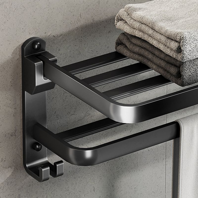 Modern Matte Black Bathroom Accessory Set Towel Bar/Paper Holder/Robe Hook Included Clearhalo 'Bathroom Hardware Sets' 'Bathroom Hardware' 'Bathroom Remodel & Bathroom Fixtures' 'bathroom_hardware_sets' 'Home Improvement' 'home_improvement' 'home_improvement_bathroom_hardware_sets' 1200x1200_9c04a09d-676e-4b96-85a2-b66d054257ff