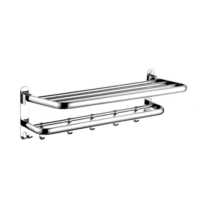 Modern Stainless Steel Towel Bar Bath Shelf Bathroom Accessory Set Clearhalo 'Bathroom Hardware Sets' 'Bathroom Hardware' 'Bathroom Remodel & Bathroom Fixtures' 'bathroom_hardware_sets' 'Home Improvement' 'home_improvement' 'home_improvement_bathroom_hardware_sets' 1200x1200_9c6c8796-e879-455e-b3f1-e1182de7199d