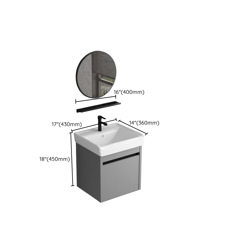 Single Sink Bathroom Vanity Modern Metal Frame Gray Rectangular Vanity Set Clearhalo 'Bathroom Remodel & Bathroom Fixtures' 'Bathroom Vanities' 'bathroom_vanities' 'Home Improvement' 'home_improvement' 'home_improvement_bathroom_vanities' 1200x1200_9c7a108b-5ea7-4456-b098-15162bbf1617