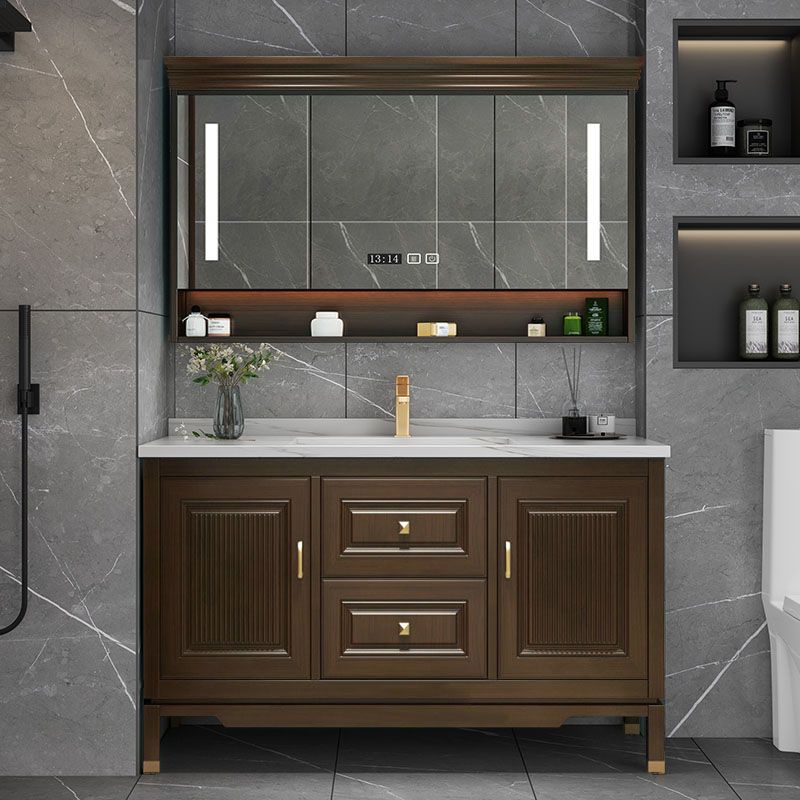 Traditional Bathroom Sink Vanity Solid Wood Mirror Included Bathroom Vanity Cabinet Clearhalo 'Bathroom Remodel & Bathroom Fixtures' 'Bathroom Vanities' 'bathroom_vanities' 'Home Improvement' 'home_improvement' 'home_improvement_bathroom_vanities' 1200x1200_9c90357b-7422-4c37-8315-d566c220156f