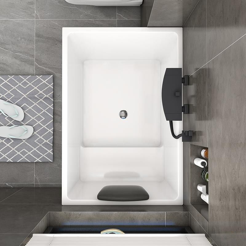 Back to Wall Soaking Bathtub Antique Finish Rectangular Acrylic Bath Tub Clearhalo 'Bathroom Remodel & Bathroom Fixtures' 'Bathtubs' 'Home Improvement' 'home_improvement' 'home_improvement_bathtubs' 'Showers & Bathtubs' 1200x1200_9ca7ceef-20c1-416d-bda5-16c5811acc31