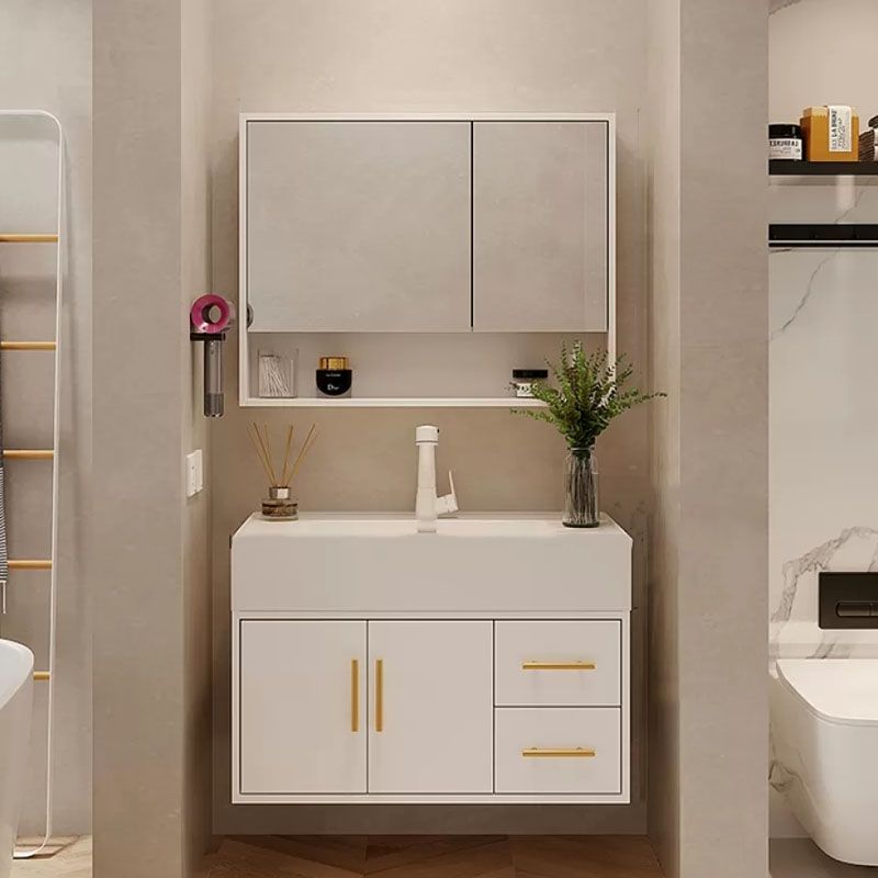 White Wall Mounted Standard Single-Sink Open Console with Sink Set Clearhalo 'Bathroom Remodel & Bathroom Fixtures' 'Bathroom Vanities' 'bathroom_vanities' 'Home Improvement' 'home_improvement' 'home_improvement_bathroom_vanities' 1200x1200_9cc11706-94ba-4032-ab27-d05f6bc3d891
