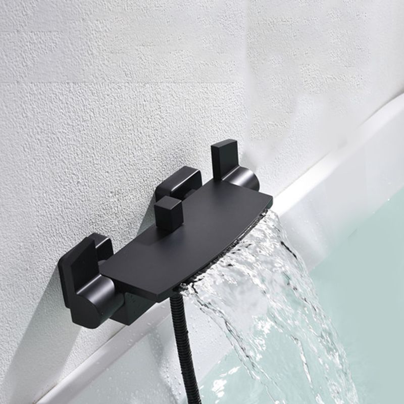 Bathtub Faucet Waterfall Rod Handle Wall Mounted Bathroom Faucet Clearhalo 'Bathroom Remodel & Bathroom Fixtures' 'Bathtub Faucets' 'bathtub_faucets' 'Home Improvement' 'home_improvement' 'home_improvement_bathtub_faucets' 1200x1200_9d0d7f58-5c12-4510-b11e-c7fd3089d0d0