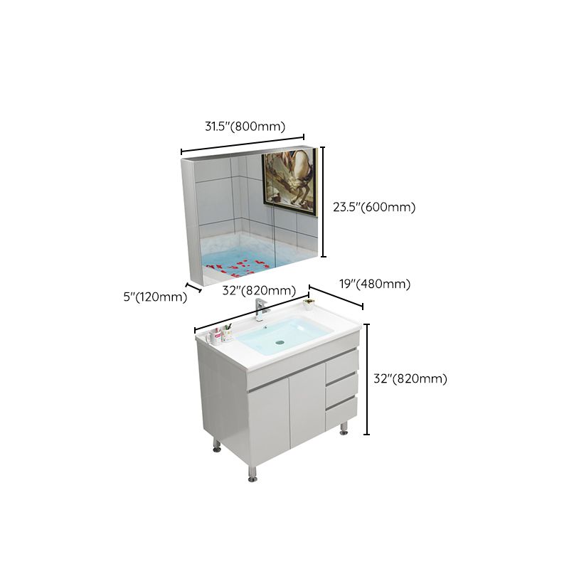 Modern Bathroom Vanity Sink Drawers Rectangular Faucet Mirror Bathroom Vanity Set Clearhalo 'Bathroom Remodel & Bathroom Fixtures' 'Bathroom Vanities' 'bathroom_vanities' 'Home Improvement' 'home_improvement' 'home_improvement_bathroom_vanities' 1200x1200_9d2e141a-ac31-4eed-9d05-14b18c2af0c7