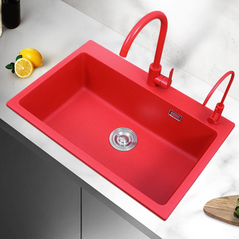 Quartz Kitchen Sink 1-Bowl Kitchen Sink with Rectangular Shape Clearhalo 'Home Improvement' 'home_improvement' 'home_improvement_kitchen_sinks' 'Kitchen Remodel & Kitchen Fixtures' 'Kitchen Sinks & Faucet Components' 'Kitchen Sinks' 'kitchen_sinks' 1200x1200_9d7de9c5-ea99-4136-bd53-c310eaed8593