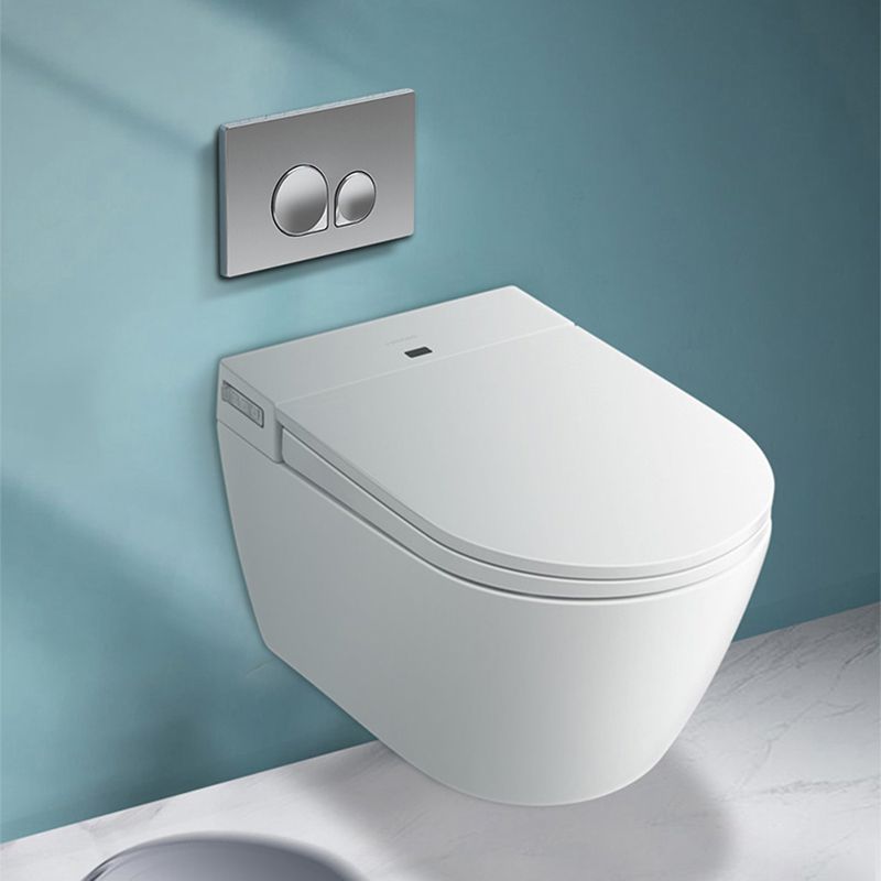 Elongated Smart Toilet Seat Bidet Stain Resistant White Bidet Seat with Heated Seat Clearhalo 'Bathroom Remodel & Bathroom Fixtures' 'Bidets' 'Home Improvement' 'home_improvement' 'home_improvement_bidets' 'Toilets & Bidets' 1200x1200_9d8e4c25-e416-4a2b-b69b-61ea2ef49905