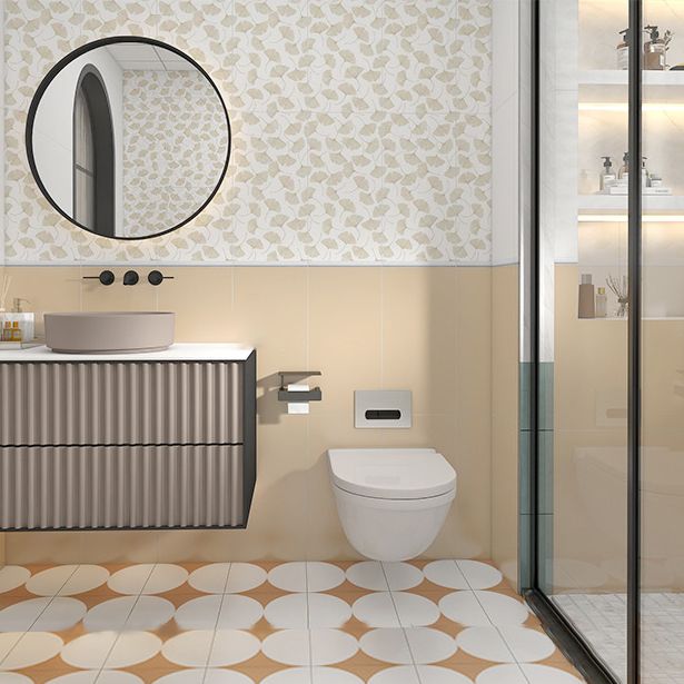 Rectangular Ceramic Matte Straight Edge Singular Tile Patterned Bathroom Wall Clearhalo 'Floor Tiles & Wall Tiles' 'floor_tiles_wall_tiles' 'Flooring 'Home Improvement' 'home_improvement' 'home_improvement_floor_tiles_wall_tiles' Walls and Ceiling' 1200x1200_9dc1b061-d5b5-42ce-9420-8cb80bbde916