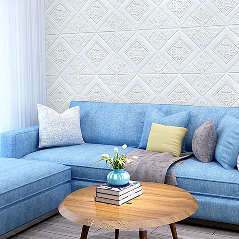 3D Embossed Interior Wall Paneling Peel and Stick Geometric Texture Wall Paneling Clearhalo 'Flooring 'Home Improvement' 'home_improvement' 'home_improvement_wall_paneling' 'Wall Paneling' 'wall_paneling' 'Walls & Ceilings' Walls and Ceiling' 1200x1200_9ddeae48-b188-4389-9a8a-9c8ded7ceb39