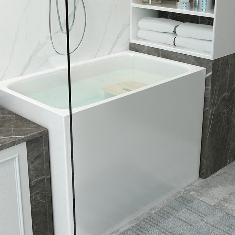 Modern Style Apron Front Bathtub Rectangular Acrylic Bathroom Bathtub Clearhalo 'Bathroom Remodel & Bathroom Fixtures' 'Bathtubs' 'Home Improvement' 'home_improvement' 'home_improvement_bathtubs' 'Showers & Bathtubs' 1200x1200_9de64259-885f-48c6-b75a-74a35e0b2be4