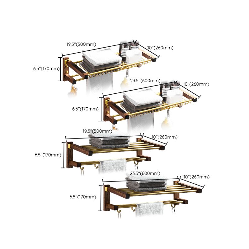 6-Piece Walnut Bathroom Accessory Set Metal Gold Bath Hardware Set Clearhalo 'Bathroom Hardware Sets' 'Bathroom Hardware' 'Bathroom Remodel & Bathroom Fixtures' 'bathroom_hardware_sets' 'Home Improvement' 'home_improvement' 'home_improvement_bathroom_hardware_sets' 1200x1200_9e0cd9e2-0331-43c3-bbbe-32c818c63ad0