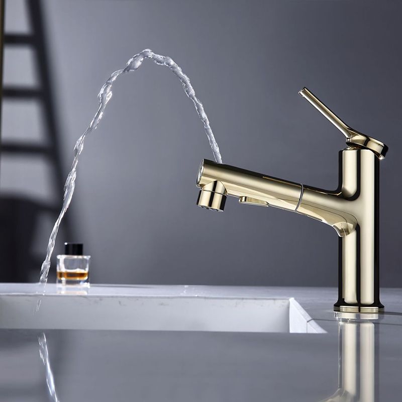 Modern Vessel Sink Faucet Copper Single Handle Low Arc Vessel Faucet for Bathroom Clearhalo 'Bathroom Remodel & Bathroom Fixtures' 'Bathroom Sink Faucets' 'Bathroom Sinks & Faucet Components' 'bathroom_sink_faucets' 'Home Improvement' 'home_improvement' 'home_improvement_bathroom_sink_faucets' 1200x1200_9e2e708e-2dc4-4fa0-8883-723d8a3d835e