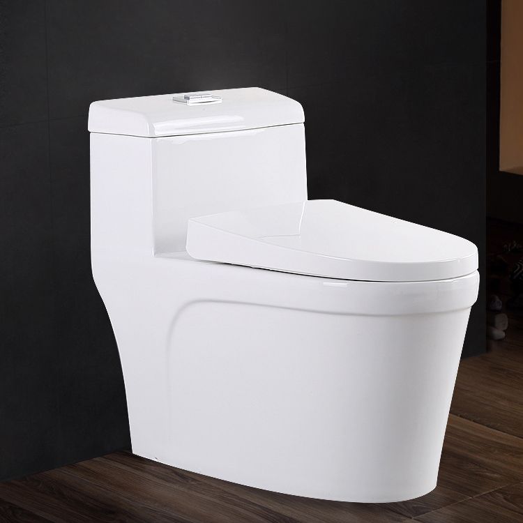 White Modern Flush Toilet Ceramic Elong One-Piece Toilet with Slow Close Seat Clearhalo 'Bathroom Remodel & Bathroom Fixtures' 'Home Improvement' 'home_improvement' 'home_improvement_toilets' 'Toilets & Bidets' 'Toilets' 1200x1200_9e39e51f-4a70-432d-97d8-4d9166cded2b