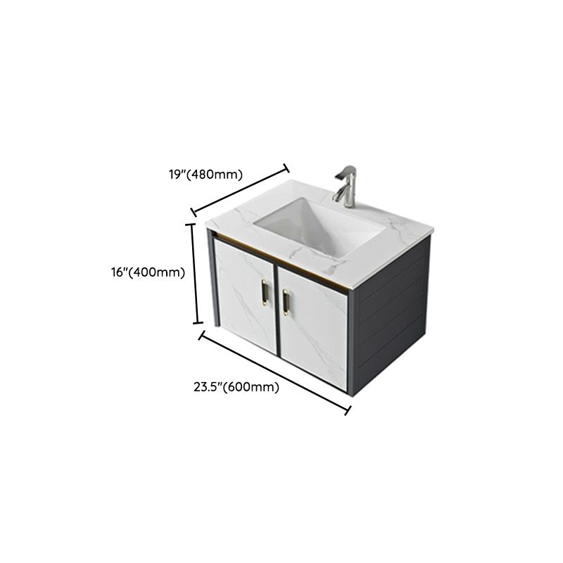 Modern Wall Mount Sink Vanity with Faucet Sink Doors for Bathroom Clearhalo 'Bathroom Remodel & Bathroom Fixtures' 'Bathroom Vanities' 'bathroom_vanities' 'Home Improvement' 'home_improvement' 'home_improvement_bathroom_vanities' 1200x1200_9e429f87-eba6-47a8-badb-da9994565736