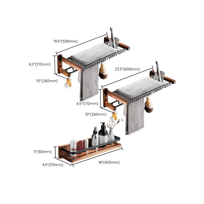 Metal Bathroom Accessory Set Walnut Brown Bathroom Hardware Set Clearhalo 'Bathroom Hardware Sets' 'Bathroom Hardware' 'Bathroom Remodel & Bathroom Fixtures' 'bathroom_hardware_sets' 'Home Improvement' 'home_improvement' 'home_improvement_bathroom_hardware_sets' 1200x1200_9e705e77-01fe-4295-a5ee-d5f047e25a50