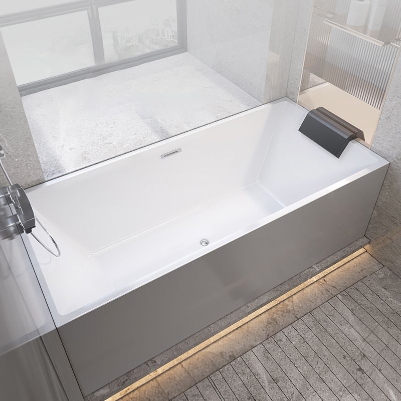 Rectangular Back to Wall Bathtub Antique Finish Soaking Modern Bath Tub Clearhalo 'Bathroom Remodel & Bathroom Fixtures' 'Bathtubs' 'Home Improvement' 'home_improvement' 'home_improvement_bathtubs' 'Showers & Bathtubs' 1200x1200_9eed0986-d4c7-441c-97df-48d4ead29ac2