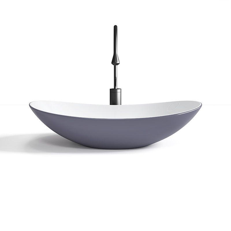 Modern Basin Sink Oval Porcelain with Pop-Up Drain Vessel Bathroom Sink Clearhalo 'Bathroom Remodel & Bathroom Fixtures' 'Bathroom Sinks & Faucet Components' 'Bathroom Sinks' 'bathroom_sink' 'Home Improvement' 'home_improvement' 'home_improvement_bathroom_sink' 1200x1200_9eedf208-d00a-41b2-9e5e-6a628ce5a43f