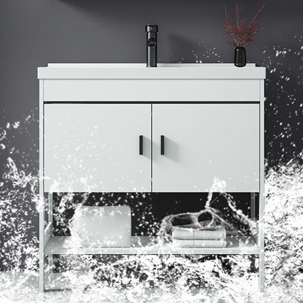 Freestanding Modern Sink Included Bath Vanity in White for Bathroom Clearhalo 'Bathroom Remodel & Bathroom Fixtures' 'Bathroom Vanities' 'bathroom_vanities' 'Home Improvement' 'home_improvement' 'home_improvement_bathroom_vanities' 1200x1200_9efd6ec3-0a19-4552-b0cc-0f259dcdfd4f