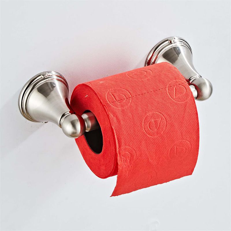 4- Piece Bathroom Accessory Set with Towel Bar& Ring /Robe Hooks/Paper Holder Clearhalo 'Bathroom Hardware Sets' 'Bathroom Hardware' 'Bathroom Remodel & Bathroom Fixtures' 'bathroom_hardware_sets' 'Home Improvement' 'home_improvement' 'home_improvement_bathroom_hardware_sets' 1200x1200_9f4cfc0e-1e2a-4b50-88df-063ca946dbd4