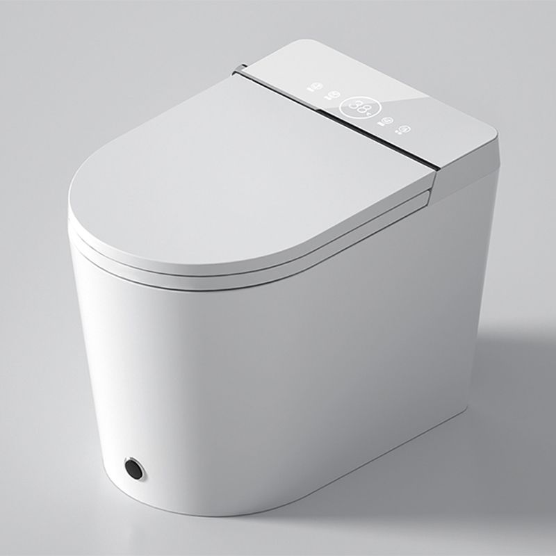 Smart Toilet Elongated Contemporary with Heated Seat Ceramic Foot Sensor Clearhalo 'Bathroom Remodel & Bathroom Fixtures' 'Bidets' 'Home Improvement' 'home_improvement' 'home_improvement_bidets' 'Toilets & Bidets' 1200x1200_9f577793-d915-4c09-a0cf-4cbc6d485459