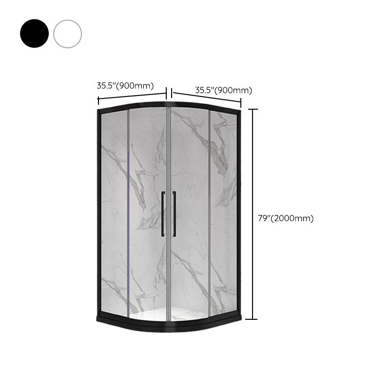 Framed Double Sliding Shower Enclosure Tempered Glass Shower Enclosure Clearhalo 'Bathroom Remodel & Bathroom Fixtures' 'Home Improvement' 'home_improvement' 'home_improvement_shower_stalls_enclosures' 'Shower Stalls & Enclosures' 'shower_stalls_enclosures' 'Showers & Bathtubs' 1200x1200_9f5d6294-e81a-481d-99bb-8d99e6bc767b