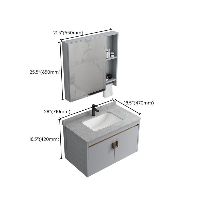 Wall Mount Sink Included Bathroom Sink Vanity with Doors Sink Clearhalo 'Bathroom Remodel & Bathroom Fixtures' 'Bathroom Vanities' 'bathroom_vanities' 'Home Improvement' 'home_improvement' 'home_improvement_bathroom_vanities' 1200x1200_9f93be56-3bfa-436a-bdb6-37131aa6fdf7