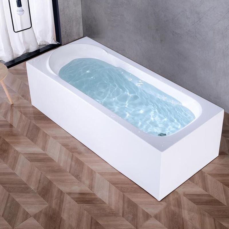 Bathroom Acrylic Tub with Internal Drain Soaking Stand Alone Bath Tub Clearhalo 'Bathroom Remodel & Bathroom Fixtures' 'Bathtubs' 'Home Improvement' 'home_improvement' 'home_improvement_bathtubs' 'Showers & Bathtubs' 1200x1200_9fa29190-8960-4cc6-b28d-a0dc1006590e