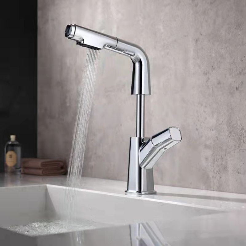 Modern Vessel Sink Faucet Solid Color Metal Centerset Faucet for Bathroom Clearhalo 'bathroom_sink_faucets' 'Conjunta de Baño y Conjunta de Grifo' 'Coronamiento de Baño y Dispositivo de Baño' 'Grifo del lavabo del baño' 'Hogar' 'home_improvement' 'home_improvement_bathroom_sink_faucets' 'Mejoras para el hogar' 1200x1200_9fd0ba1b-d38b-485f-992b-8fd5a57ab38d