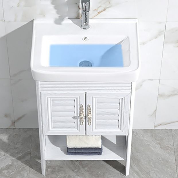 Modern Freestanding Sink Included Sink Vanity in White for Bathroom Clearhalo 'Bathroom Remodel & Bathroom Fixtures' 'Bathroom Vanities' 'bathroom_vanities' 'Home Improvement' 'home_improvement' 'home_improvement_bathroom_vanities' 1200x1200_9fd19184-14c1-4eb0-9bf2-24f3d6d44708