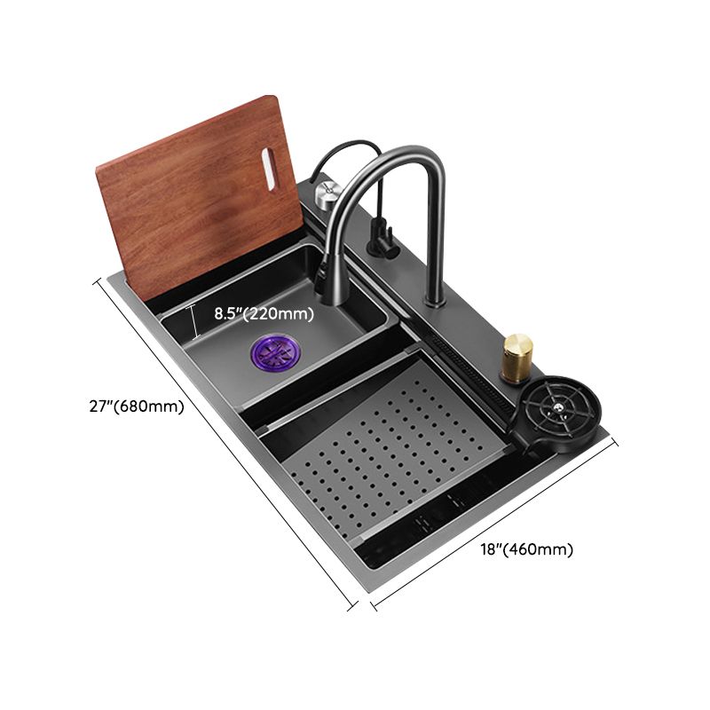 Modern Style Kitchen Sink Noise-cancelling Design Kitchen Double Sink Clearhalo 'Home Improvement' 'home_improvement' 'home_improvement_kitchen_sinks' 'Kitchen Remodel & Kitchen Fixtures' 'Kitchen Sinks & Faucet Components' 'Kitchen Sinks' 'kitchen_sinks' 1200x1200_9fd1b403-1466-4de7-8a31-455185001650