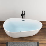 Modern Acrylic Bathtub Freestanding Soaking Bathtub with Drain Bathtub and Overflow Hole Clearhalo 'Bathroom Remodel & Bathroom Fixtures' 'Bathtubs' 'Home Improvement' 'home_improvement' 'home_improvement_bathtubs' 'Showers & Bathtubs' 1200x1200_9fe0d3c4-b8f3-4d70-972f-e3bf6b04aba0