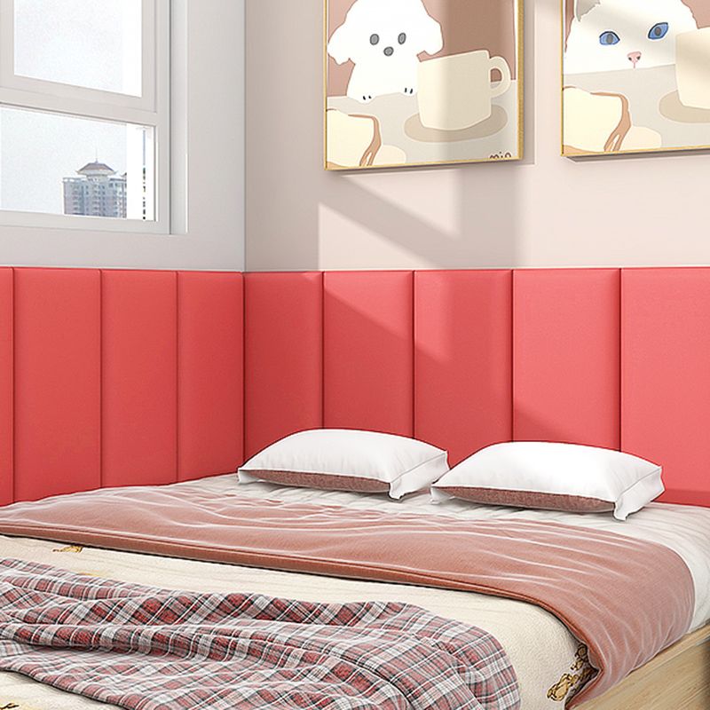 Upholstered Wall Panel Whole Colored PU Leather Waterproof Children's Room Wall Panel Clearhalo 'Flooring 'Home Improvement' 'home_improvement' 'home_improvement_wall_paneling' 'Wall Paneling' 'wall_paneling' 'Walls & Ceilings' Walls and Ceiling' 1200x1200_9feb4656-af6b-41ee-8abc-dd76f33e882c