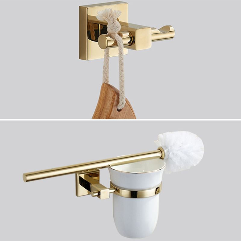 Polished Brass Classic Bathroom Accessory with Bath Shelf/Towel Bar & Paper Holder Clearhalo 'Bathroom Hardware Sets' 'Bathroom Hardware' 'Bathroom Remodel & Bathroom Fixtures' 'bathroom_hardware_sets' 'Home Improvement' 'home_improvement' 'home_improvement_bathroom_hardware_sets' 1200x1200_9fef9332-ce01-4ed1-b53e-aa22eb5eaab7