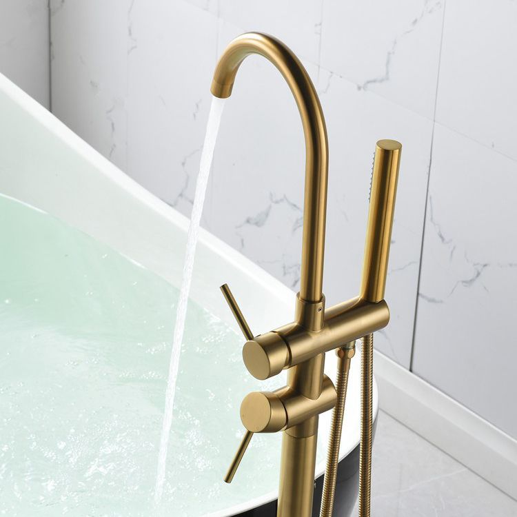 Floor Mounted Metal Freestanding Tub Filler 1 Handle Freestanding Bathtub Faucet Clearhalo 'Bathroom Remodel & Bathroom Fixtures' 'Bathtub Faucets' 'bathtub_faucets' 'Home Improvement' 'home_improvement' 'home_improvement_bathtub_faucets' 1200x1200_9ff22361-47c9-445b-be63-c82156c3fb79