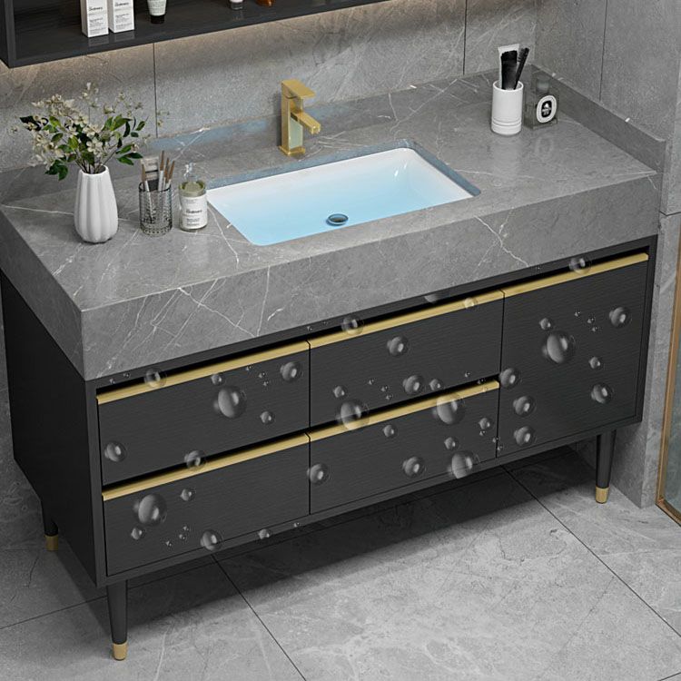 Faucet Included Freestanding Sink Vanity with Mirror Doors Drawers for Bathroom Clearhalo 'Bathroom Remodel & Bathroom Fixtures' 'Bathroom Vanities' 'bathroom_vanities' 'Home Improvement' 'home_improvement' 'home_improvement_bathroom_vanities' 1200x1200_9ff30b65-6fbc-4623-afb0-ce8690c058e6