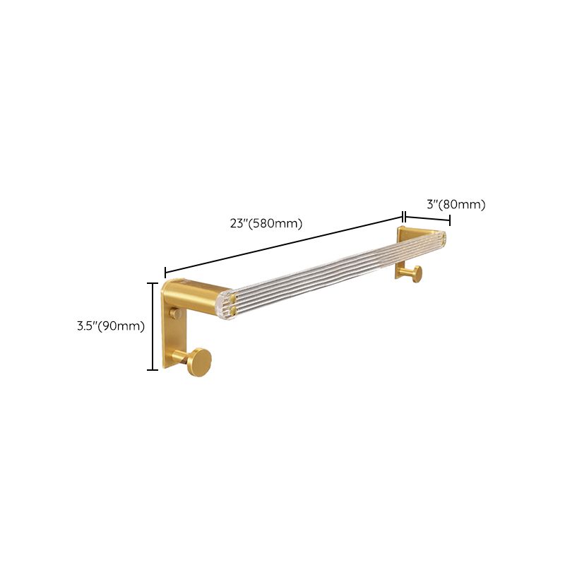 Metal and Acrylic Bathroom Accessory as Individual or as a Set in Gold Clearhalo 'Bathroom Hardware Sets' 'Bathroom Hardware' 'Bathroom Remodel & Bathroom Fixtures' 'bathroom_hardware_sets' 'Home Improvement' 'home_improvement' 'home_improvement_bathroom_hardware_sets' 1200x1200_a0834a9b-c3c2-4c0c-9d9c-102c89d0f22f