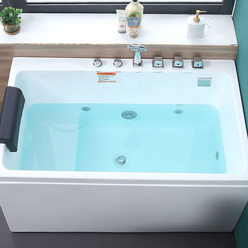 Bathroom Soaking Bath Tub Seat Included Back to Wall Bathtub Clearhalo 'Bathroom Remodel & Bathroom Fixtures' 'Bathtubs' 'Home Improvement' 'home_improvement' 'home_improvement_bathtubs' 'Showers & Bathtubs' 1200x1200_a0882100-0a65-42a6-b823-13d8371ec1f1