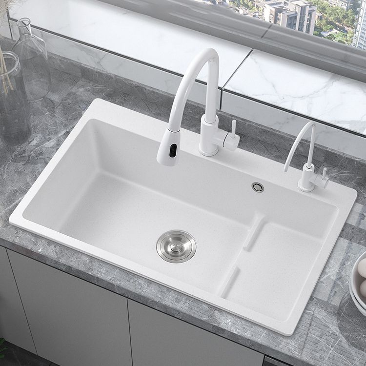 Modern Style Kitchen Sink Quartz Kitchen Sink with Basket Strainer Clearhalo 'Home Improvement' 'home_improvement' 'home_improvement_kitchen_sinks' 'Kitchen Remodel & Kitchen Fixtures' 'Kitchen Sinks & Faucet Components' 'Kitchen Sinks' 'kitchen_sinks' 1200x1200_a0edea33-3ba2-4c00-ac56-d0d28aad1042