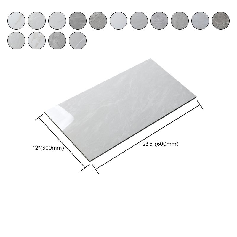 Gray Singular Tile Marble Appearance Straight Edge Rectangular Floor Tile Clearhalo 'Floor Tiles & Wall Tiles' 'floor_tiles_wall_tiles' 'Flooring 'Home Improvement' 'home_improvement' 'home_improvement_floor_tiles_wall_tiles' Walls and Ceiling' 1200x1200_a0f9f077-f3e3-4c31-a729-45b38c389f5a