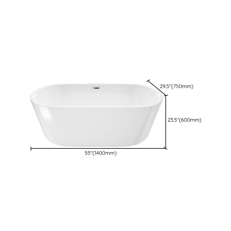 Acrylic Freestanding Bathtub Overflow Trim Soaking Bathtub , 23.62" Tall Clearhalo 'Bathroom Remodel & Bathroom Fixtures' 'Bathtubs' 'Home Improvement' 'home_improvement' 'home_improvement_bathtubs' 'Showers & Bathtubs' 1200x1200_a1228d7e-9af2-44e0-bfd4-82557af98c48