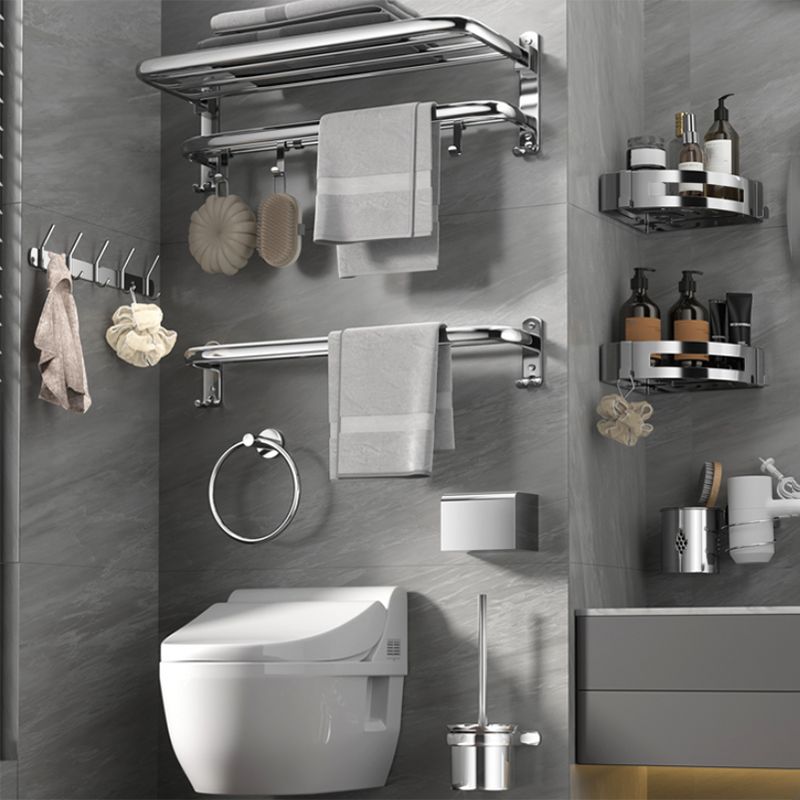 Modern Stainless Steel Bath Shelf Bathroom Accessories Hardware Set Clearhalo 'Bathroom Hardware Sets' 'Bathroom Hardware' 'Bathroom Remodel & Bathroom Fixtures' 'bathroom_hardware_sets' 'Home Improvement' 'home_improvement' 'home_improvement_bathroom_hardware_sets' 1200x1200_a1513f62-7fdb-4072-a48b-cd2dbc21e5fa