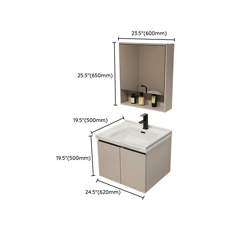 Wall Mount Modern Wood Rectangular Open Console with Sink Set Clearhalo 'Bathroom Remodel & Bathroom Fixtures' 'Bathroom Vanities' 'bathroom_vanities' 'Home Improvement' 'home_improvement' 'home_improvement_bathroom_vanities' 1200x1200_a1581a9b-00ad-4996-84b5-a5cb62e77fef